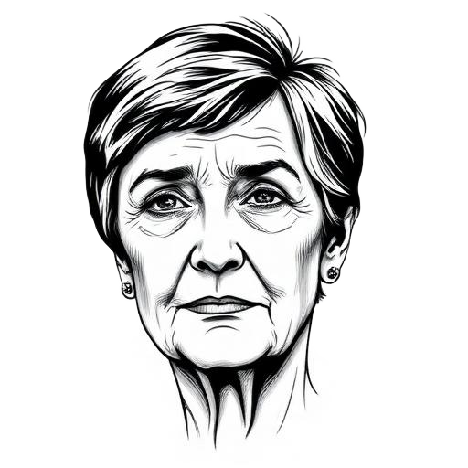 Line drawing of Agnes Martin