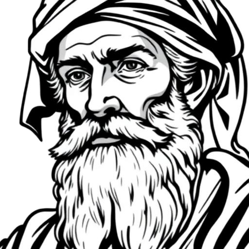 Line drawing of Michelangelo
