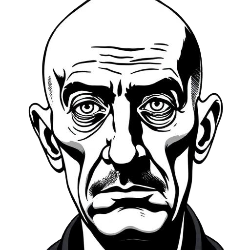Line drawing of Pablo Picasso